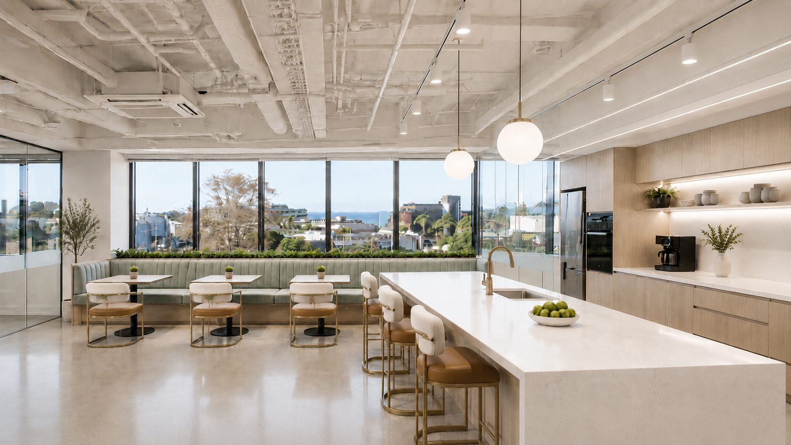 Concept interior — kitchen and workspace